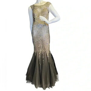 GLS Embellished Lace Mermaid Dresss With Beautiful Sequins and crystals.